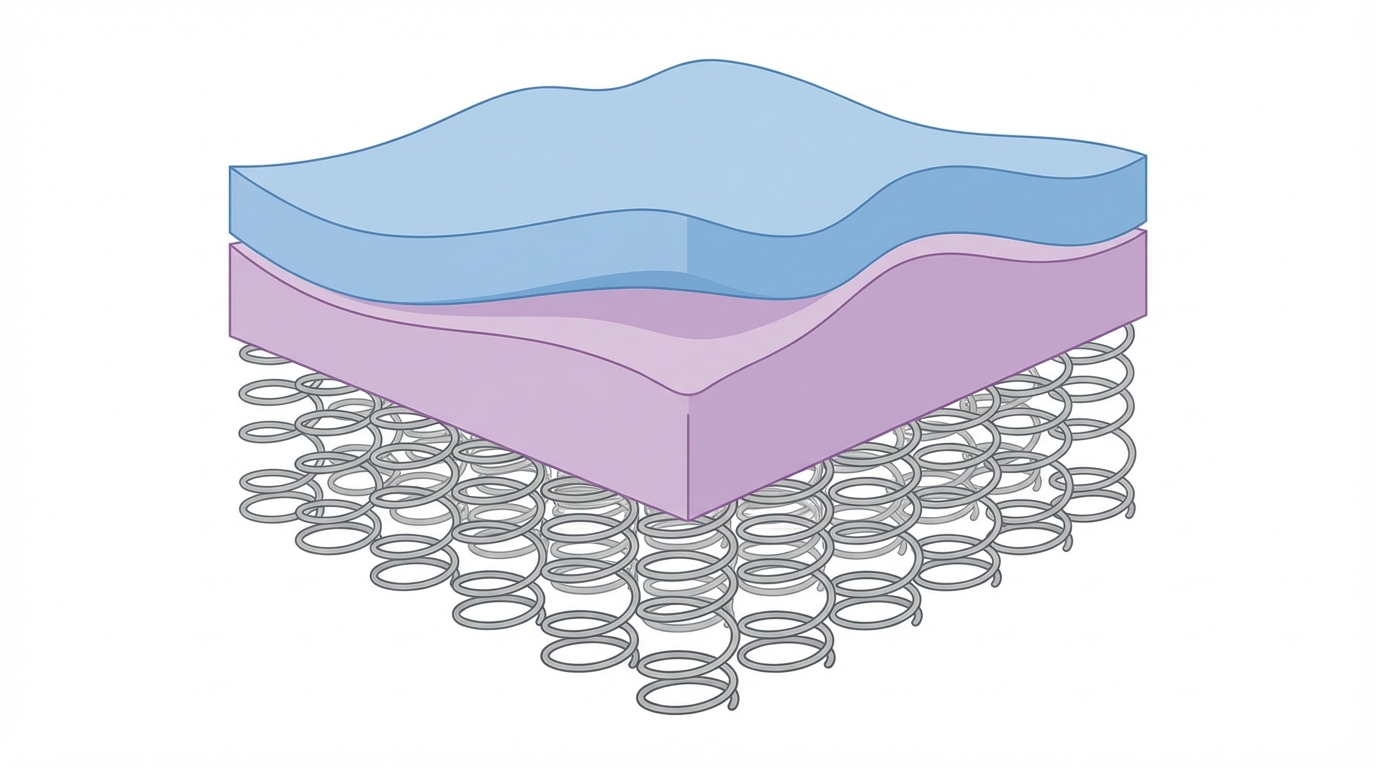 Infographic showing mattress pad construction and layers