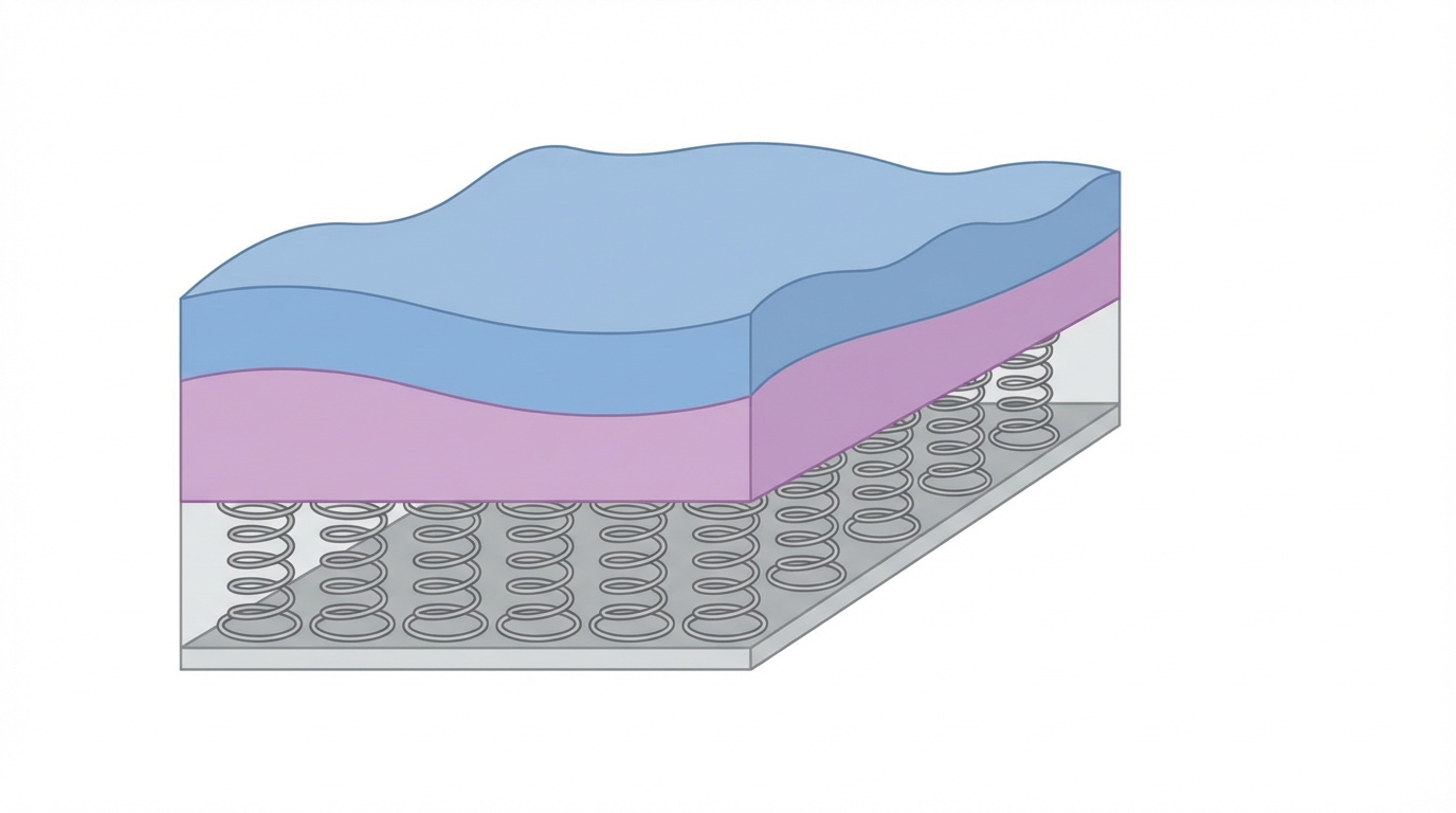 Infographic showing where to get rid of mattress construction and layers