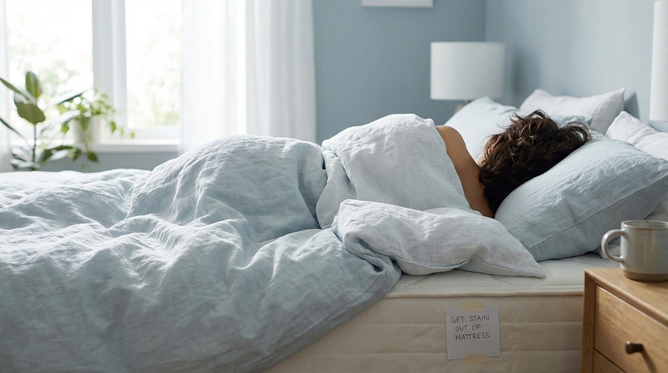 Cool, comfortable sleep on a get stain out of mattress