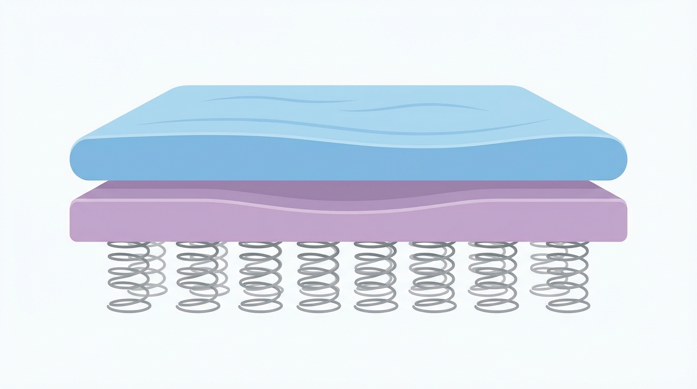 Infographic showing how often should you change your mattress construction and layers