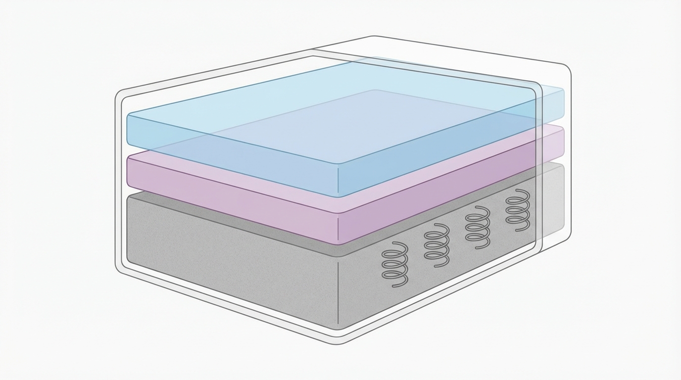 Infographic showing what's the best mattress to buy construction and layers