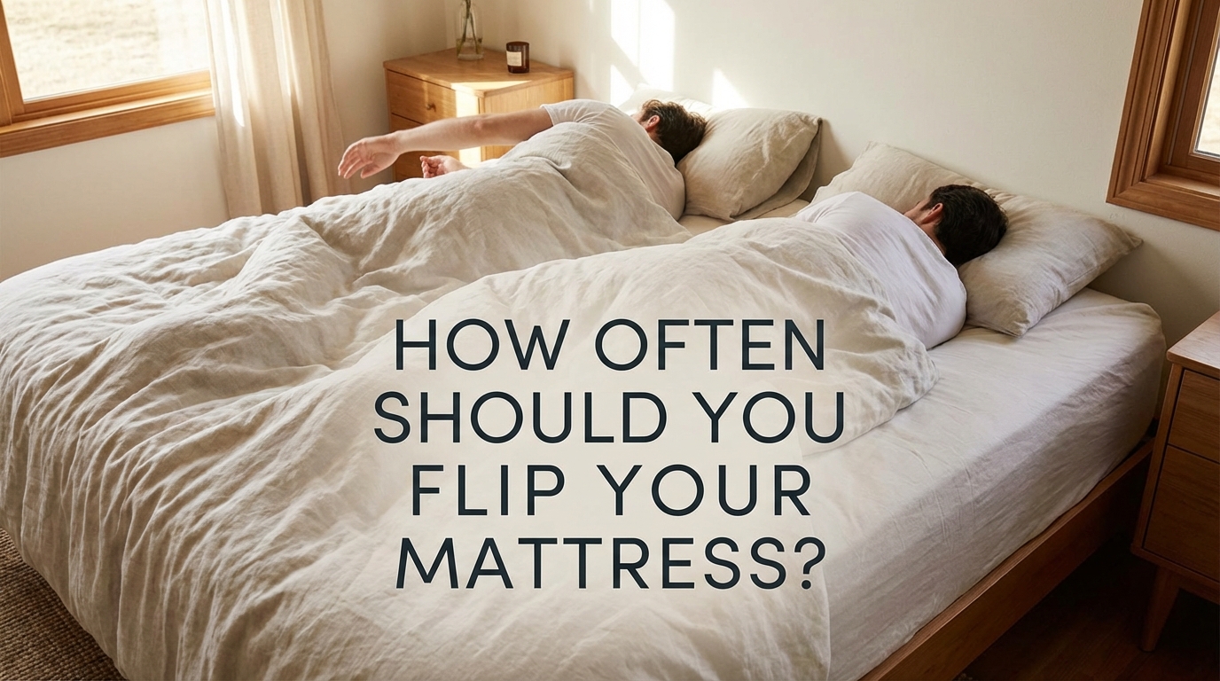 Couple sleeping on how often should you flip your mattress with motion isolation