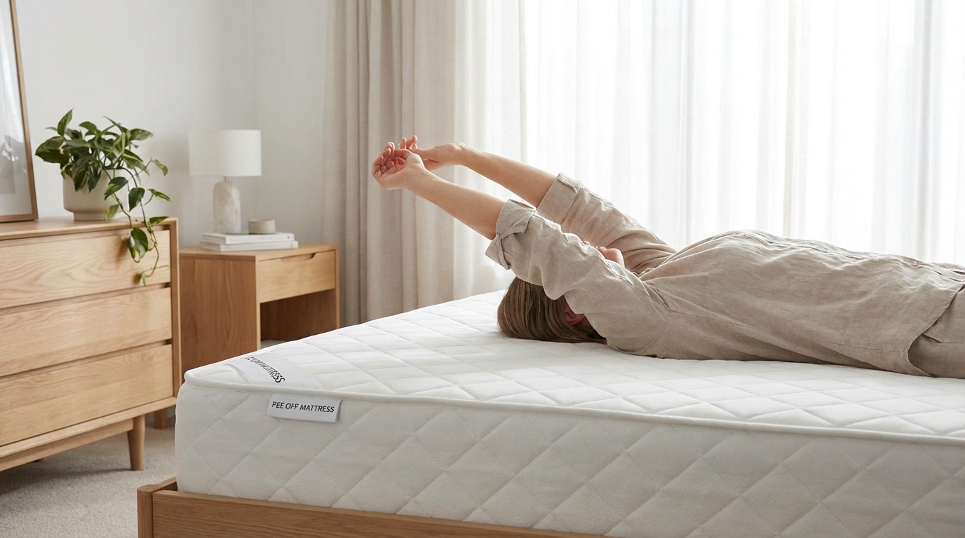 Waking up refreshed on a clean pee off mattress