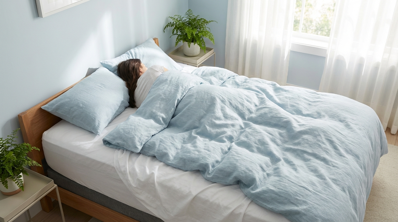 Cool, comfortable sleep on a the dimensions of a queen mattress
