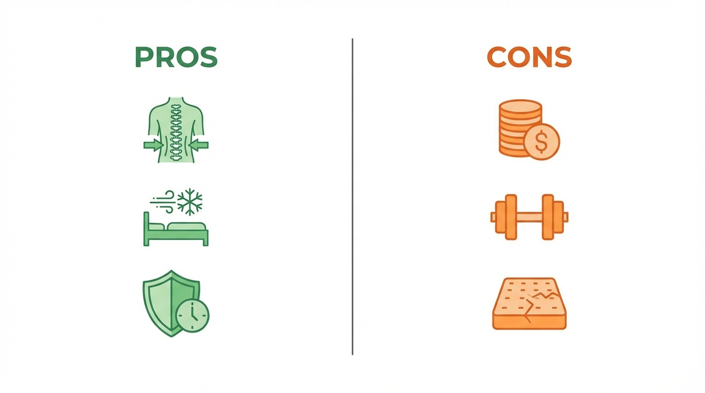 Pros and cons comparison for get rid of a mattress