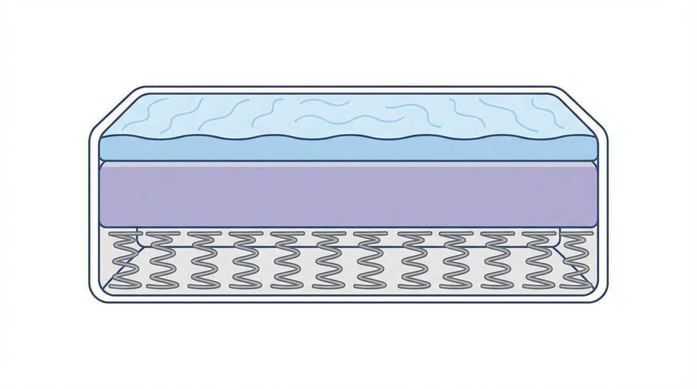 Infographic showing where to dispose of mattress construction and layers