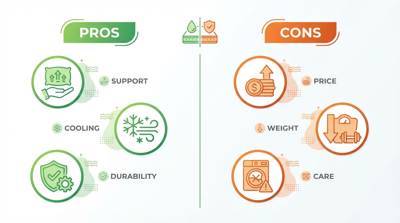 Pros and cons comparison for wash mattress protector