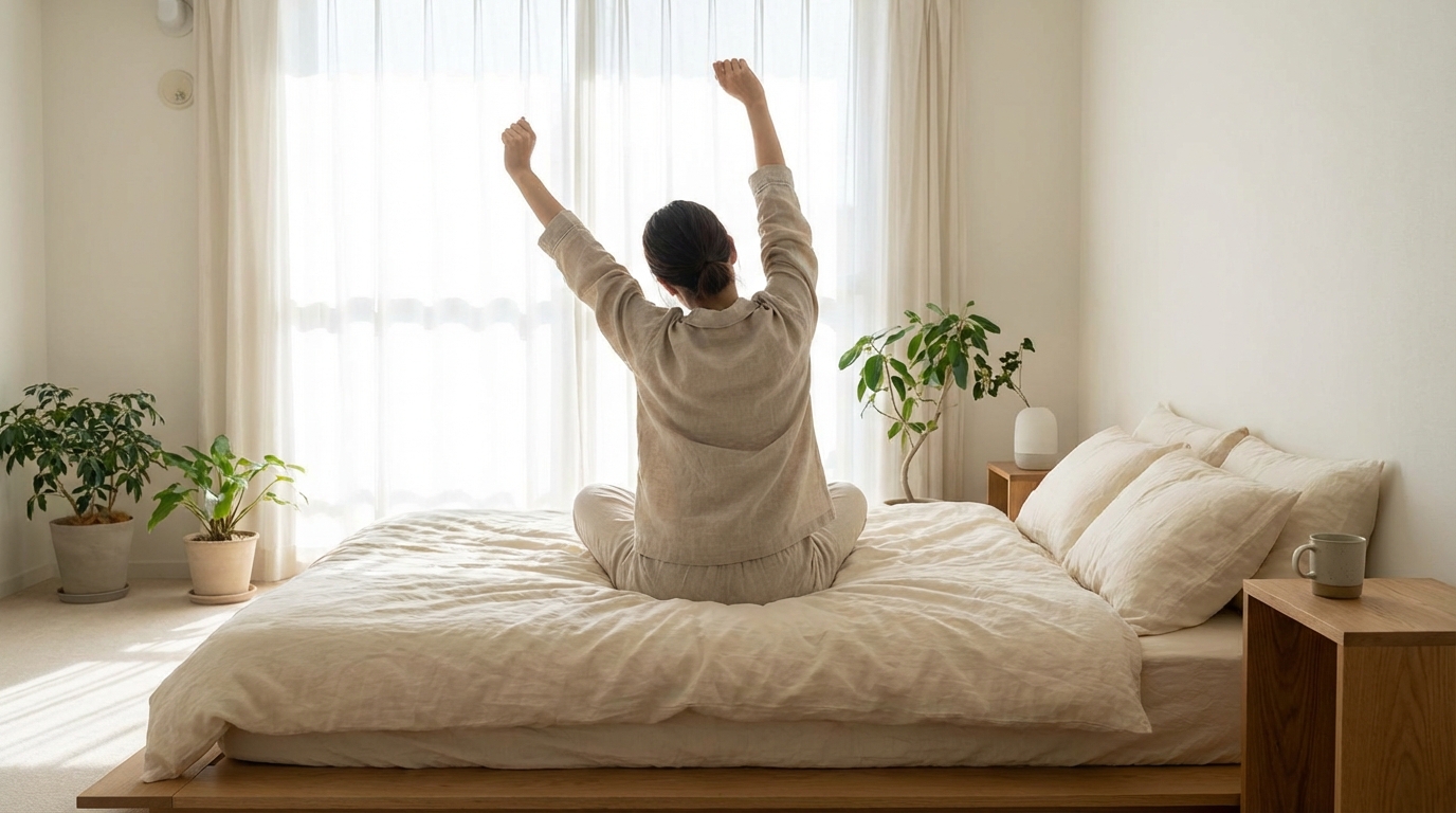 Waking up refreshed on a throw away a mattress