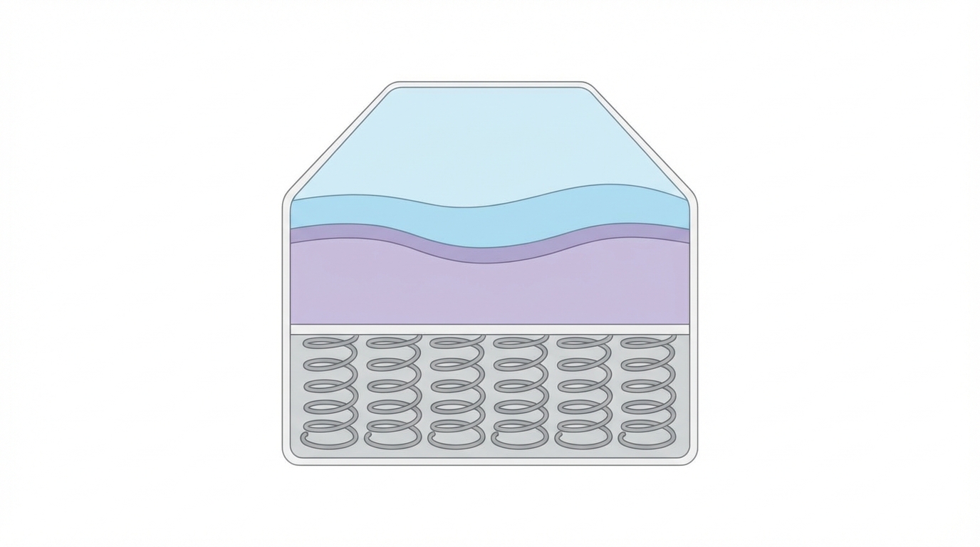 Infographic showing where to buy mattress near me construction and layers