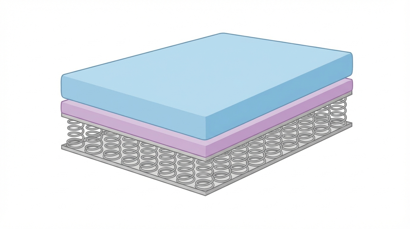Infographic showing get rid of mattress construction and layers