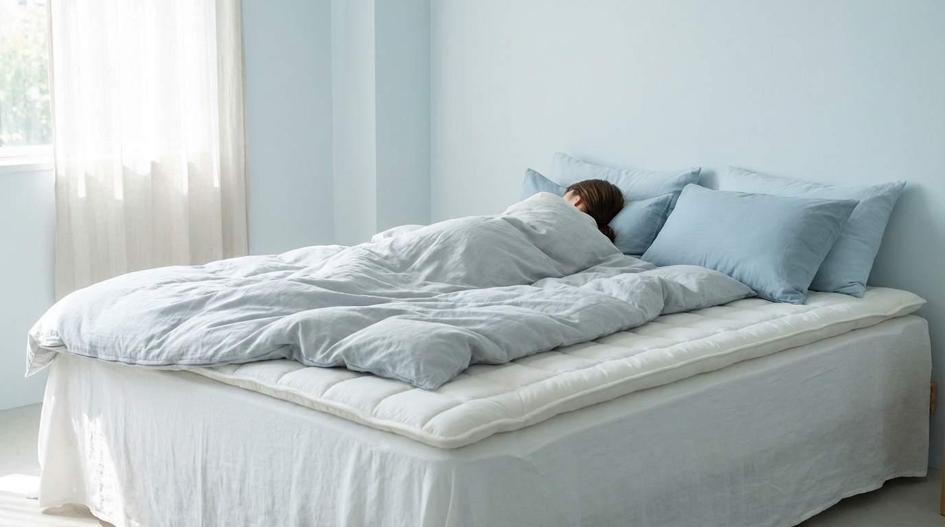 Cool, comfortable sleep on a clean a mattress topper