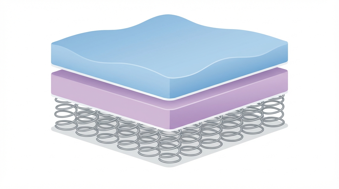 Infographic showing remove pee stains from mattress construction and layers