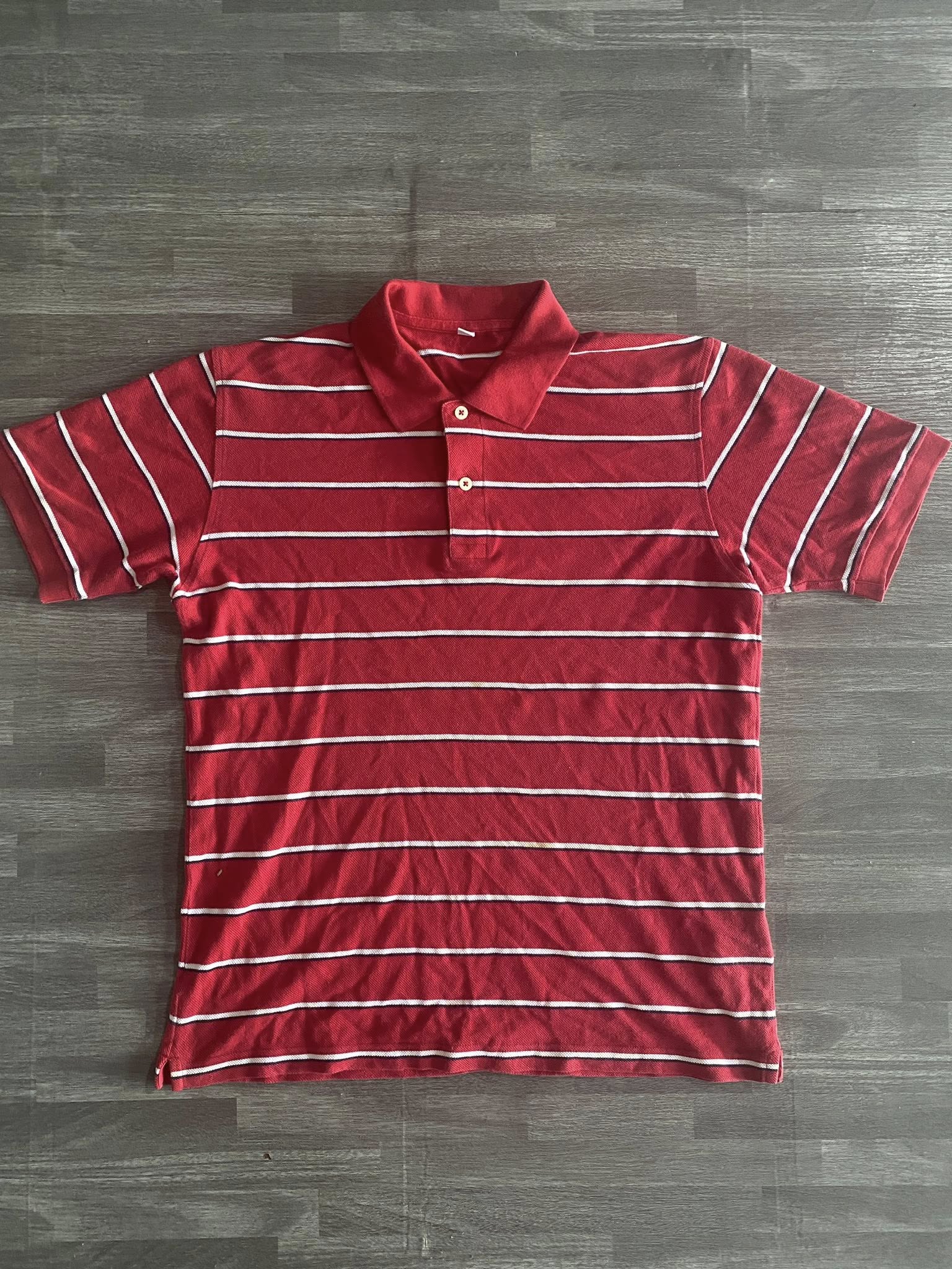 Áo Polo Đỏ Sọc Kẻ