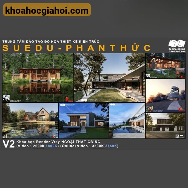 Chọn Bộ Vray Sketchup Ngoại Thất Từ Cơ Bản Đến Nâng Cao Cùng Phan Thức