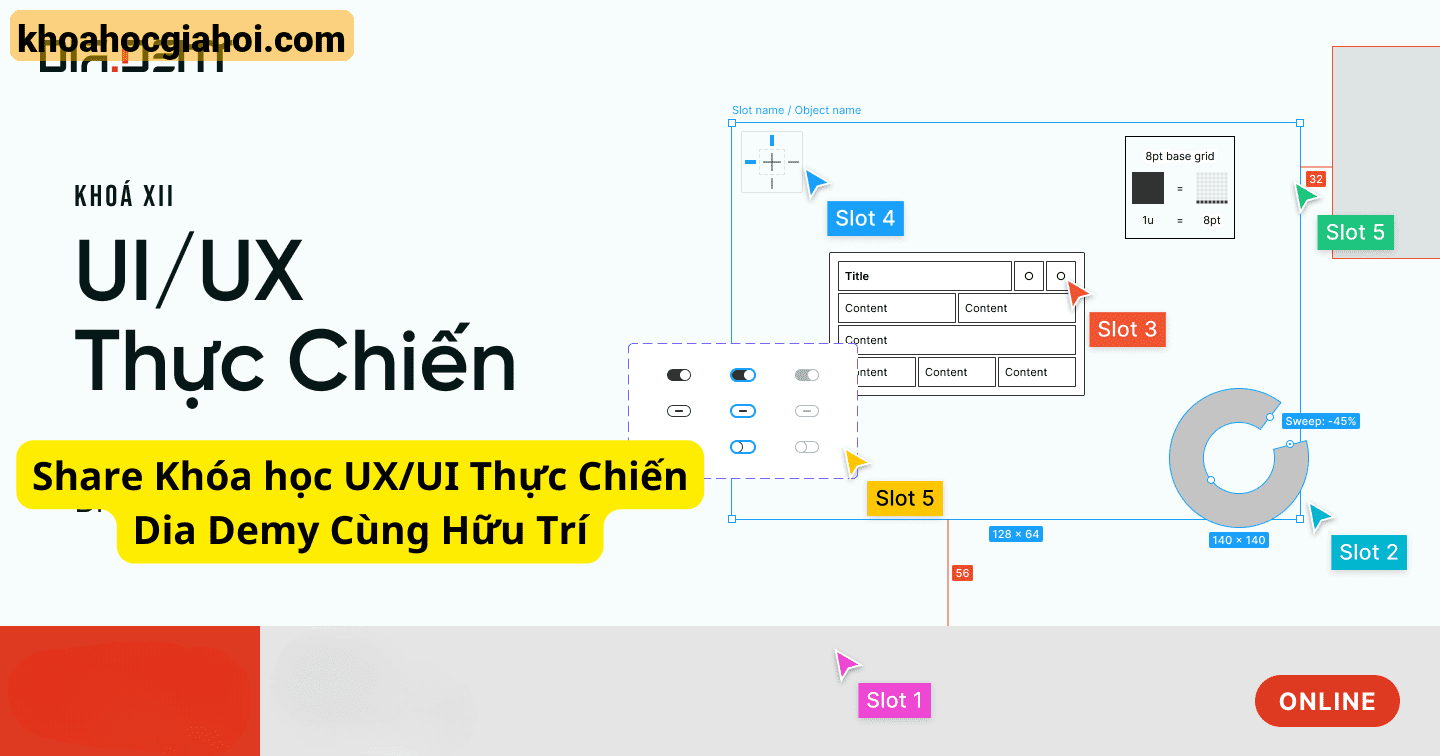 Khóa Học UX/UI Thực Chiến Dia Demy Cùng Hữu Trí