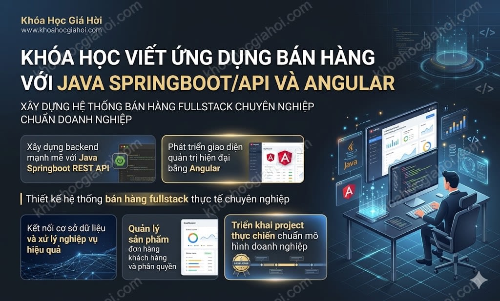 Khóa Học Viết Ứng Dụng Bán Hàng Với Java Springboot/API Và Angular