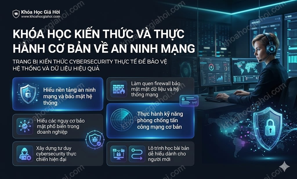 Khóa Học Kiến Thức Và Thực Hành Cơ Bản Về An Ninh Mạng