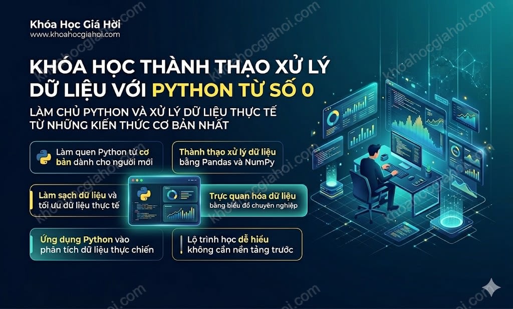 Khóa Học Thành Thạo Xử Lý Dữ Liệu Với Python Từ Số 0