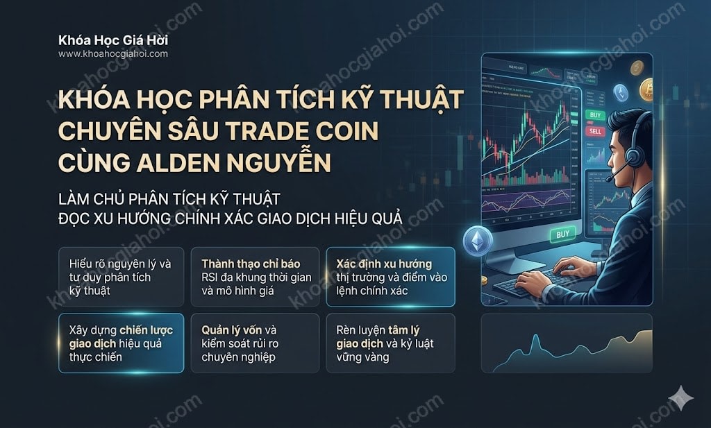 Khóa Học Phân Tích Kỹ Thuật Chuyên Sâu Trade Coin Cùng Alden Nguyễn