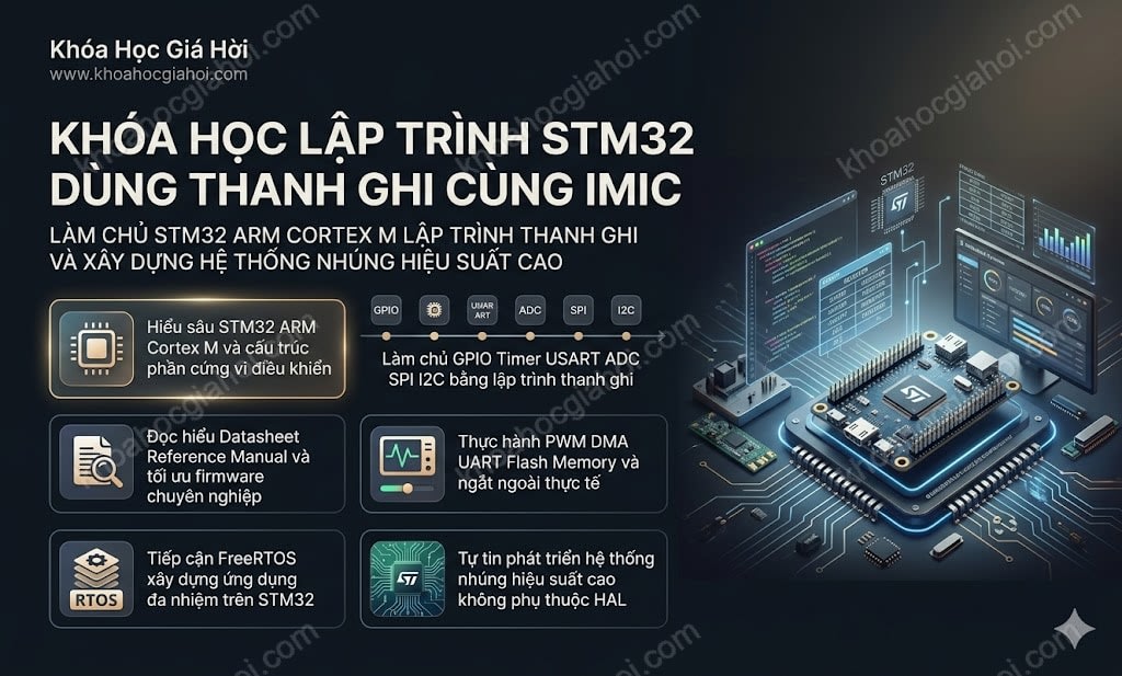 Khóa Học Lập Trình Stm32 Dùng Thanh Ghi Cùng Imic
