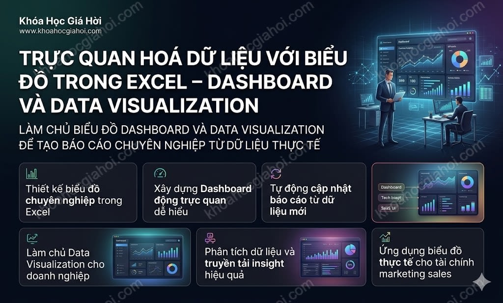 Trực Quan Hoá Dữ Liệu Với Biểu Đồ Trong Excel – Dashboard Và Data Visualization