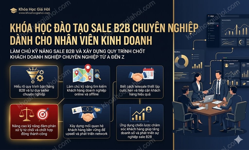 Khóa Học Đào Tạo Sale B2B Chuyên Nghiệp Dành Cho Nhân Viên Kinh Doanh