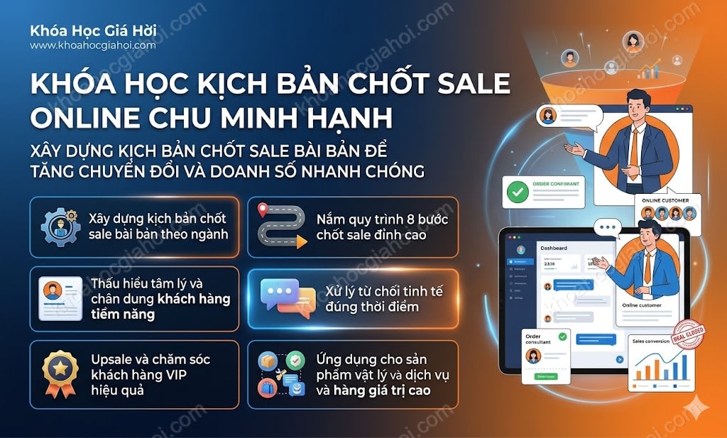 Khóa Học Kịch Bản Chốt Sale Online Chu Minh Hạnh