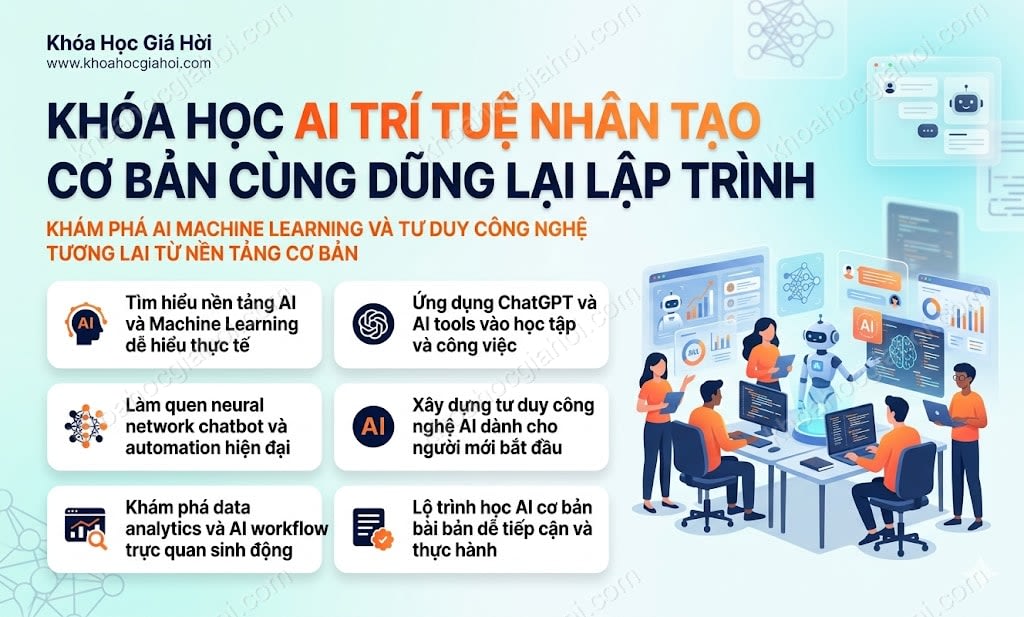 Khóa Học AI Trí Tuệ Nhân Tạo Cơ Bản Cùng Dũng Lại Lập Trình