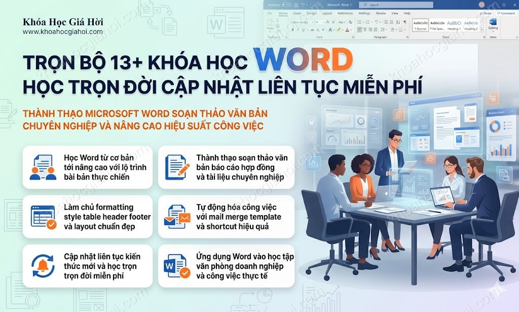 Trọn Bộ 13+ Khóa Học Word – Học Trọn Đời, Cập Nhật Liên Tục Miễn Phí