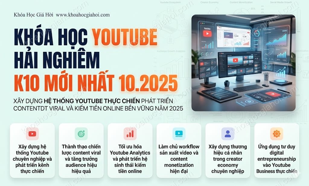 Khóa Học Youtube Hải Nghiêm K10 Mới Nhất 10/2025