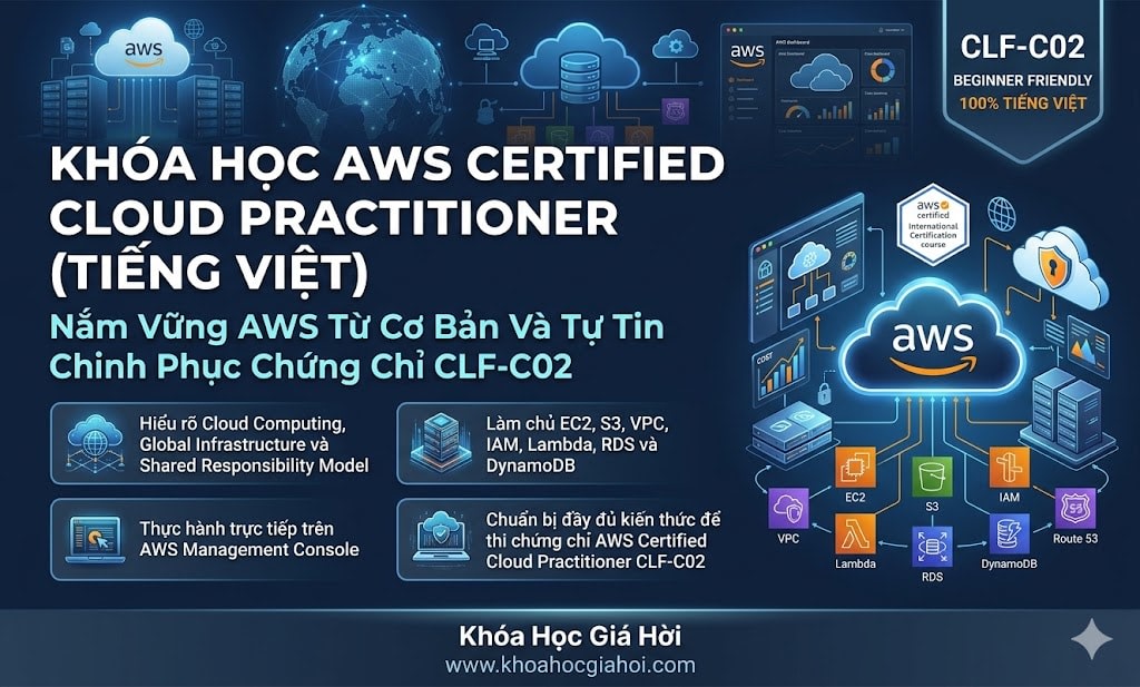 Khóa Học AWS Certified Cloud Practitioner (Tiếng Việt)