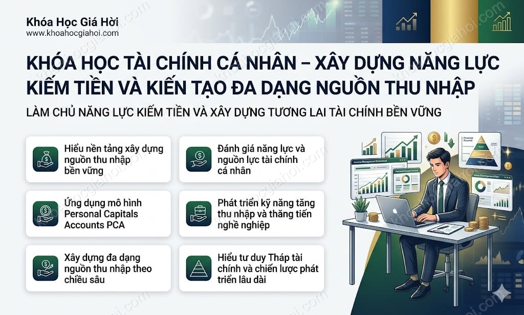 Khóa Học Tài Chính Cá Nhân – Xây Dựng Năng Lực Kiếm Tiền Và Kiến Tạo Đa Dạng Nguồn Thu Nhập