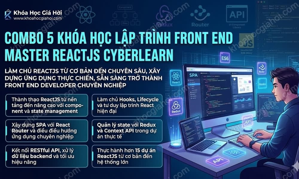 Combo 5 Khóa Học Lập Trình Front End Master Reactjs CyberLearn