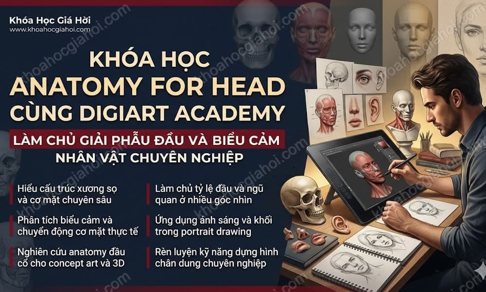 Khóa Học Anatomy For Head Cùng Digiart Academy