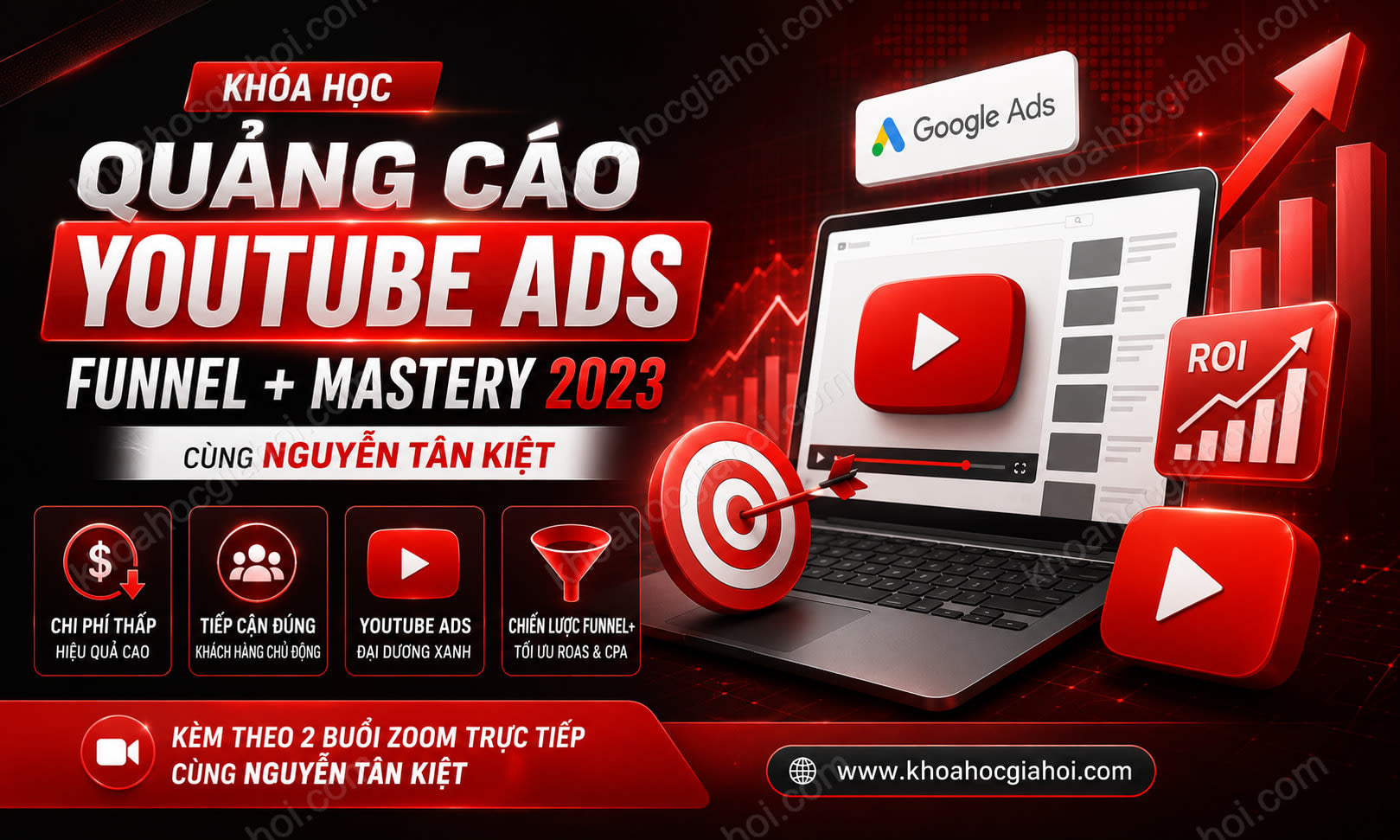 Khóa Học Quảng Cáo Youtube Ads Funnel + Mastery 2023 Cùng Nguyễn Tân Kiệt