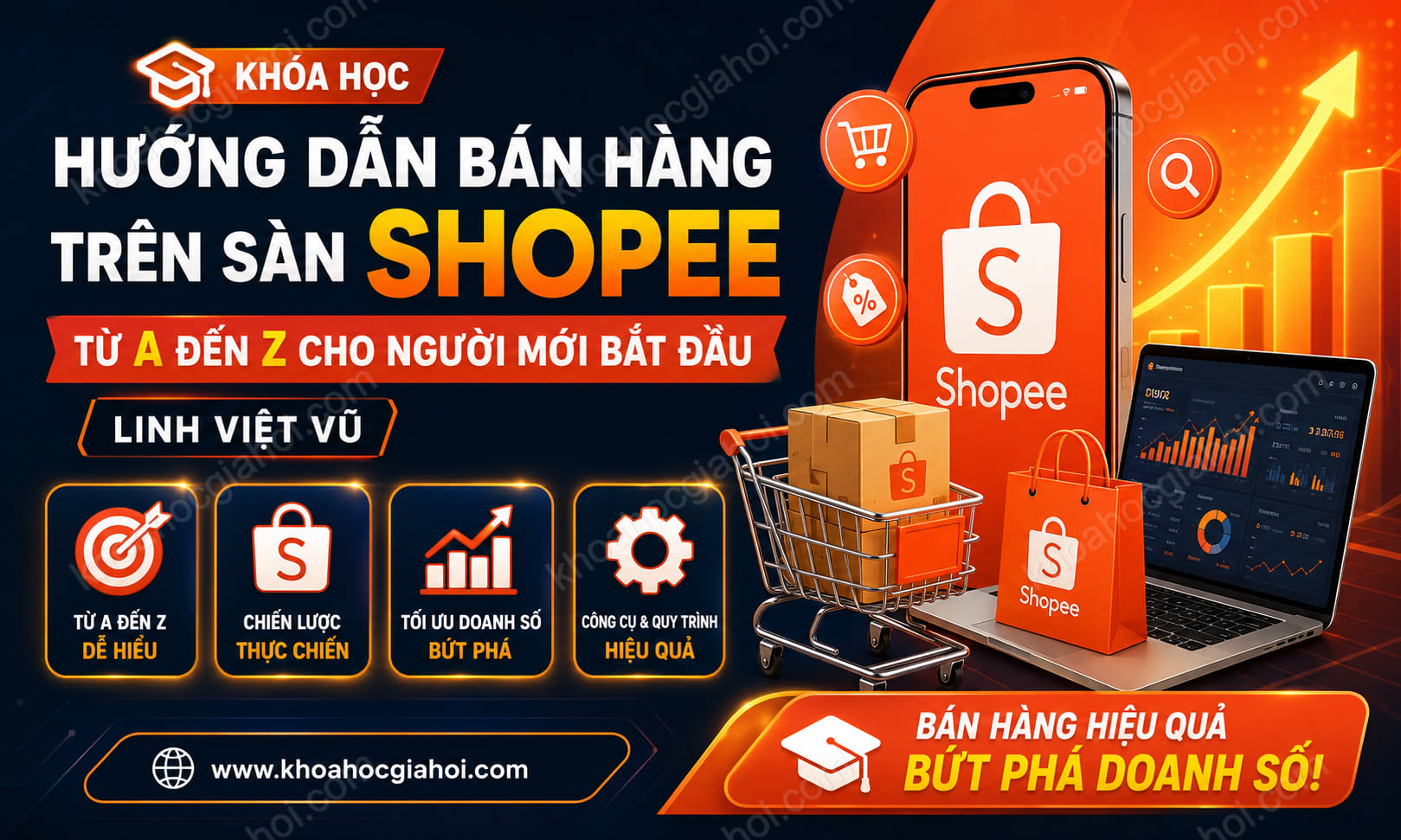 Khóa Học Hướng Dẫn Bán Hàng Trên Sàn Shopee Từ A Đến Z Cho Người Mới Bắt Đầu – Linh Việt Vũ