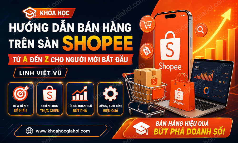Khóa Học Hướng Dẫn Bán Hàng Trên Sàn Shopee Từ A Đến Z Cho Người Mới Bắt Đầu – Linh Việt Vũ