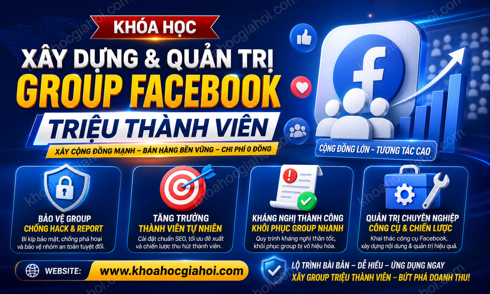 Khóa Học Xây Dựng Và Quản Trị Group Facebook Triệu Thành Viên