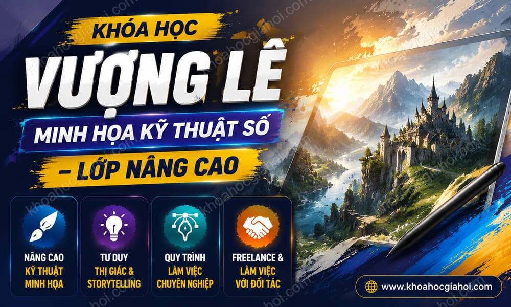 Khóa Học Vượng Lê Minh Họa Kỹ Thuật Số – Lớp Nâng Cao