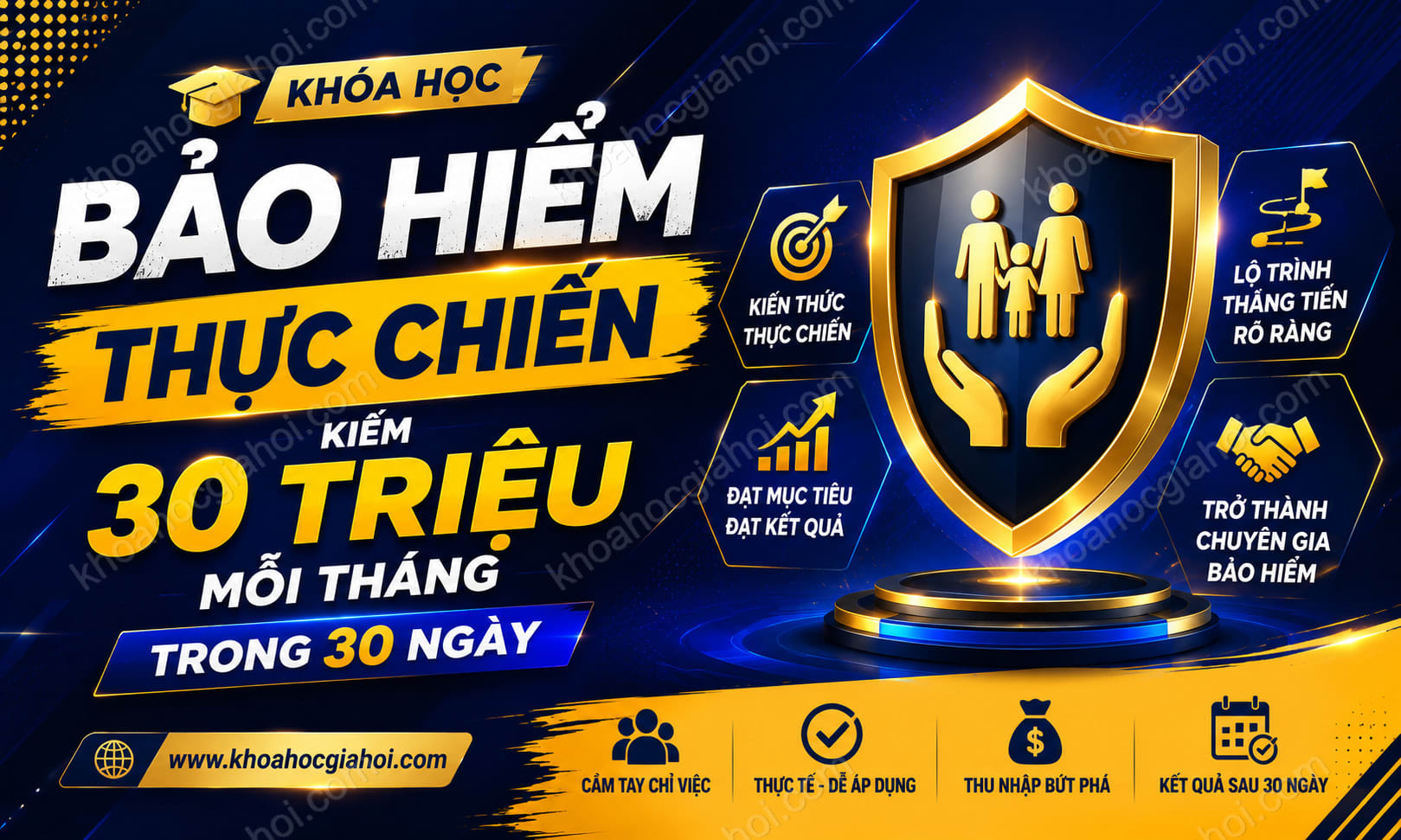 Khóa Học Bảo Hiểm Thực Chiến - Kiếm 30 Triệu Mỗi Tháng Trong 30 Ngày