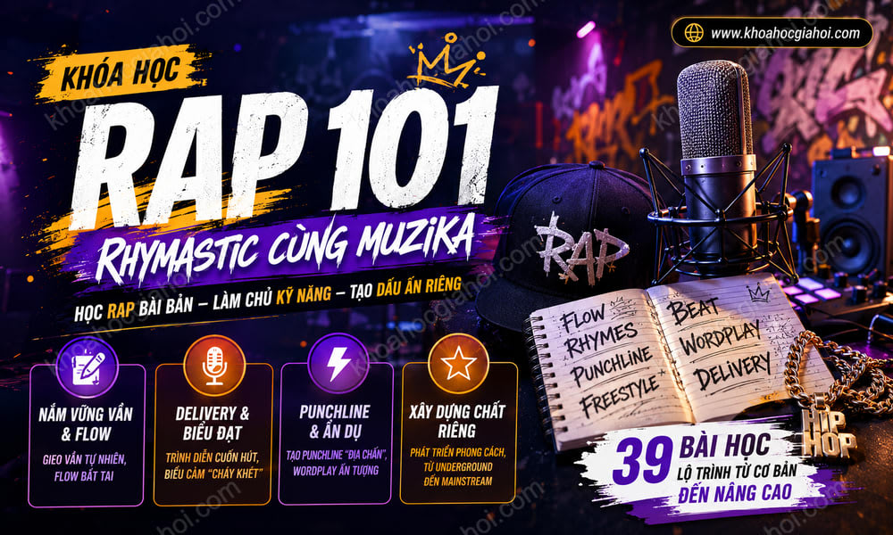 Khóa Học Rap 101 – Rhymastic Cùng Muzika
