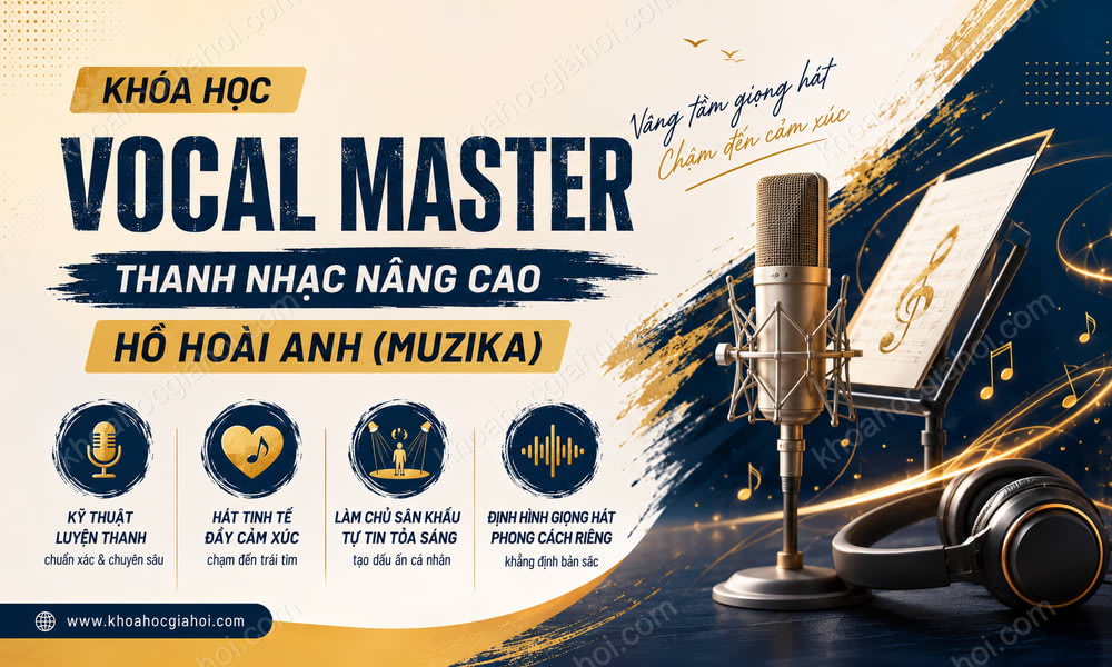 Khóa Học Vocal Master: Thanh Nhạc Nâng Cao - Hồ Hoài Anh (Muzika)