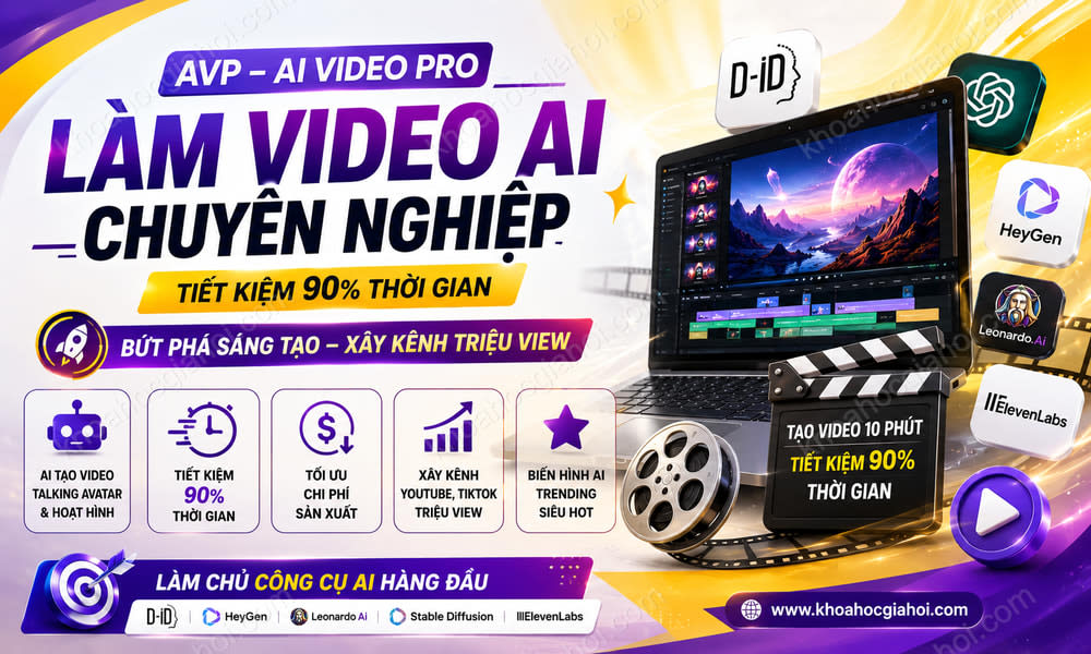 Khóa Học AVP – AI VIDEO PRO Cùng Hiếu AI