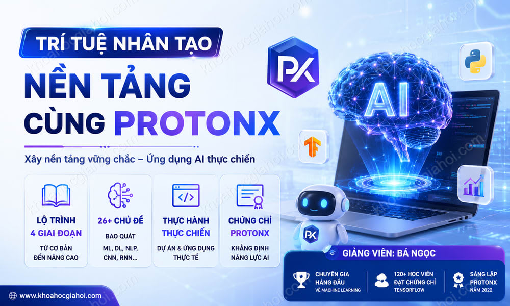 Khóa Học Trí Tuệ Nhân Tạo Nền Tảng Cùng ProtonX