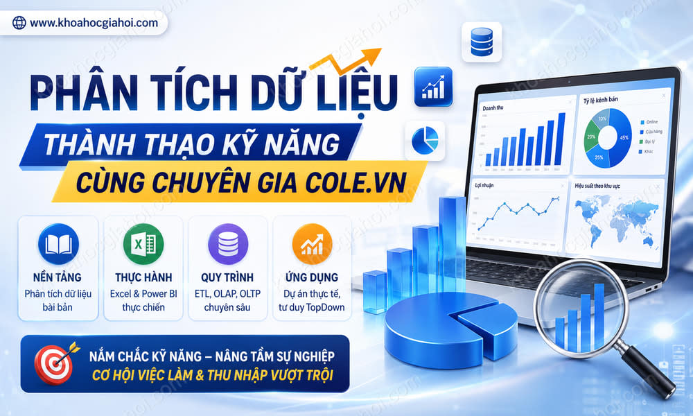 Khóa Học Phân Tích Dữ Liệu – Thành Thạo Kỹ Năng Cùng Chuyên Gia Cole.vn