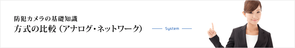 方式の比較（アナログ・ネットワーク）