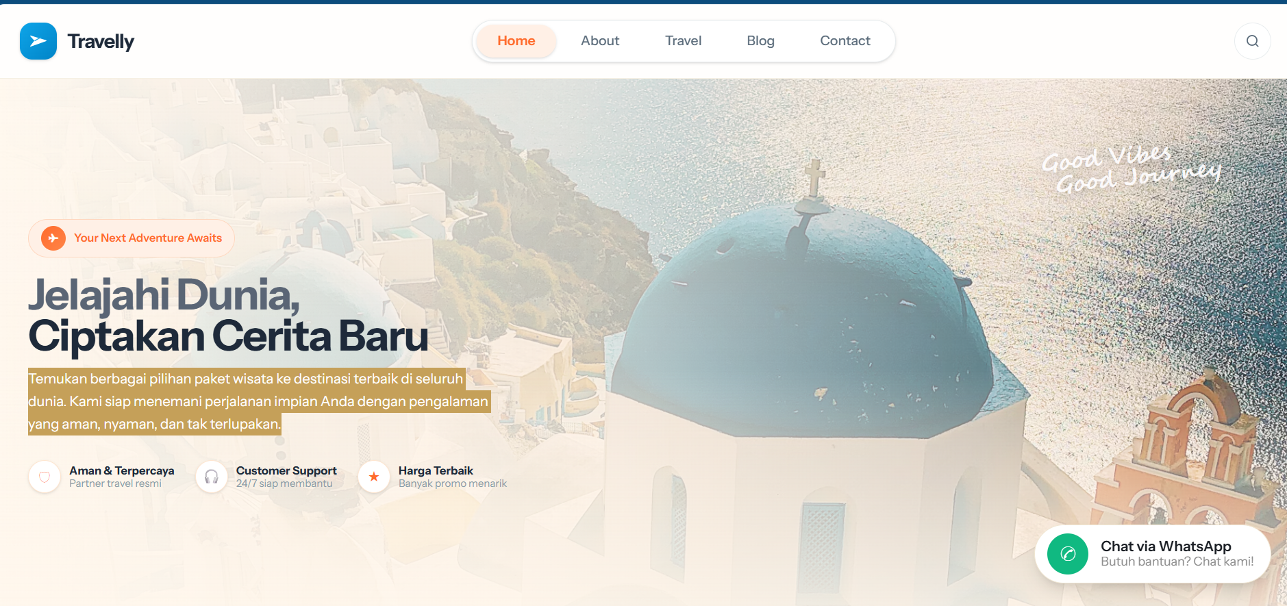Website Travel Agent Wisata Indonesia dan Manca Negara