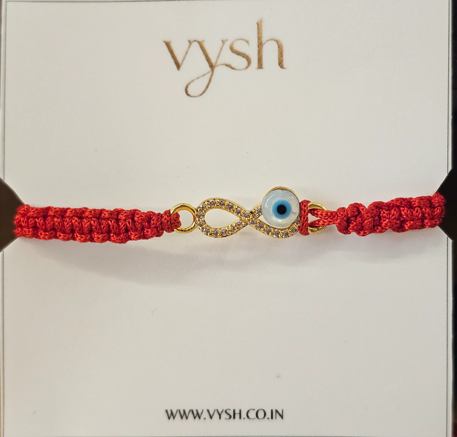 Evil Eye Infinity Rakhi (Red)