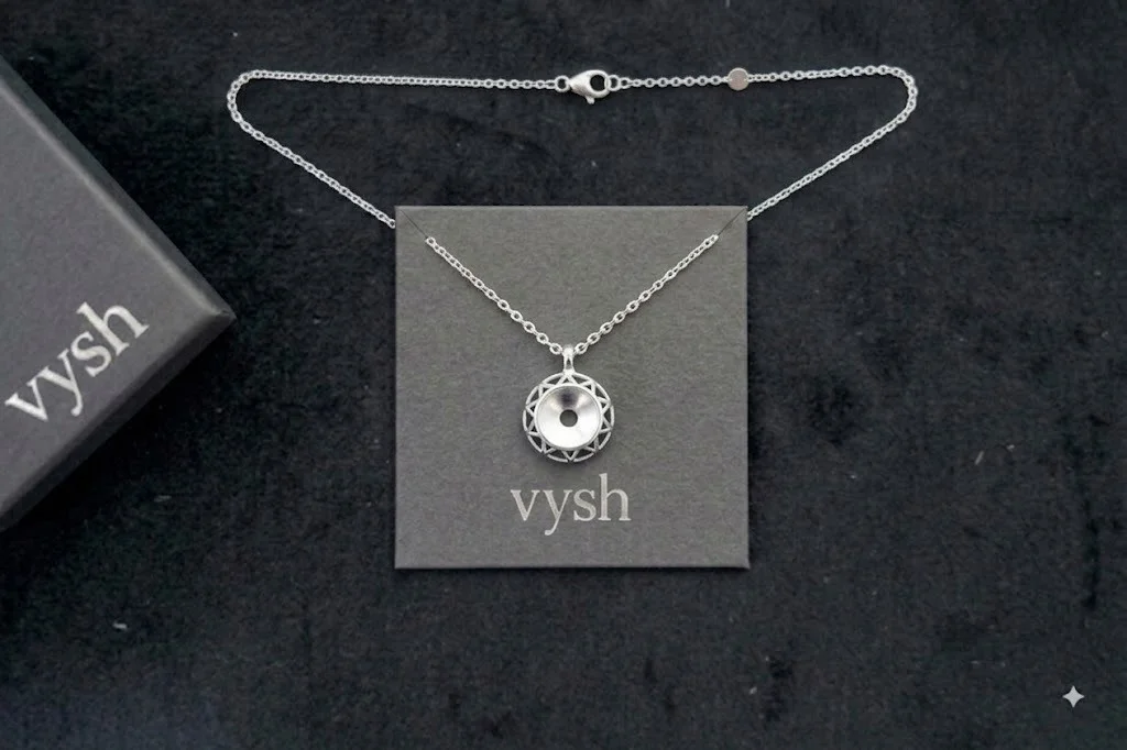 Radiant Circle Silver Chain
