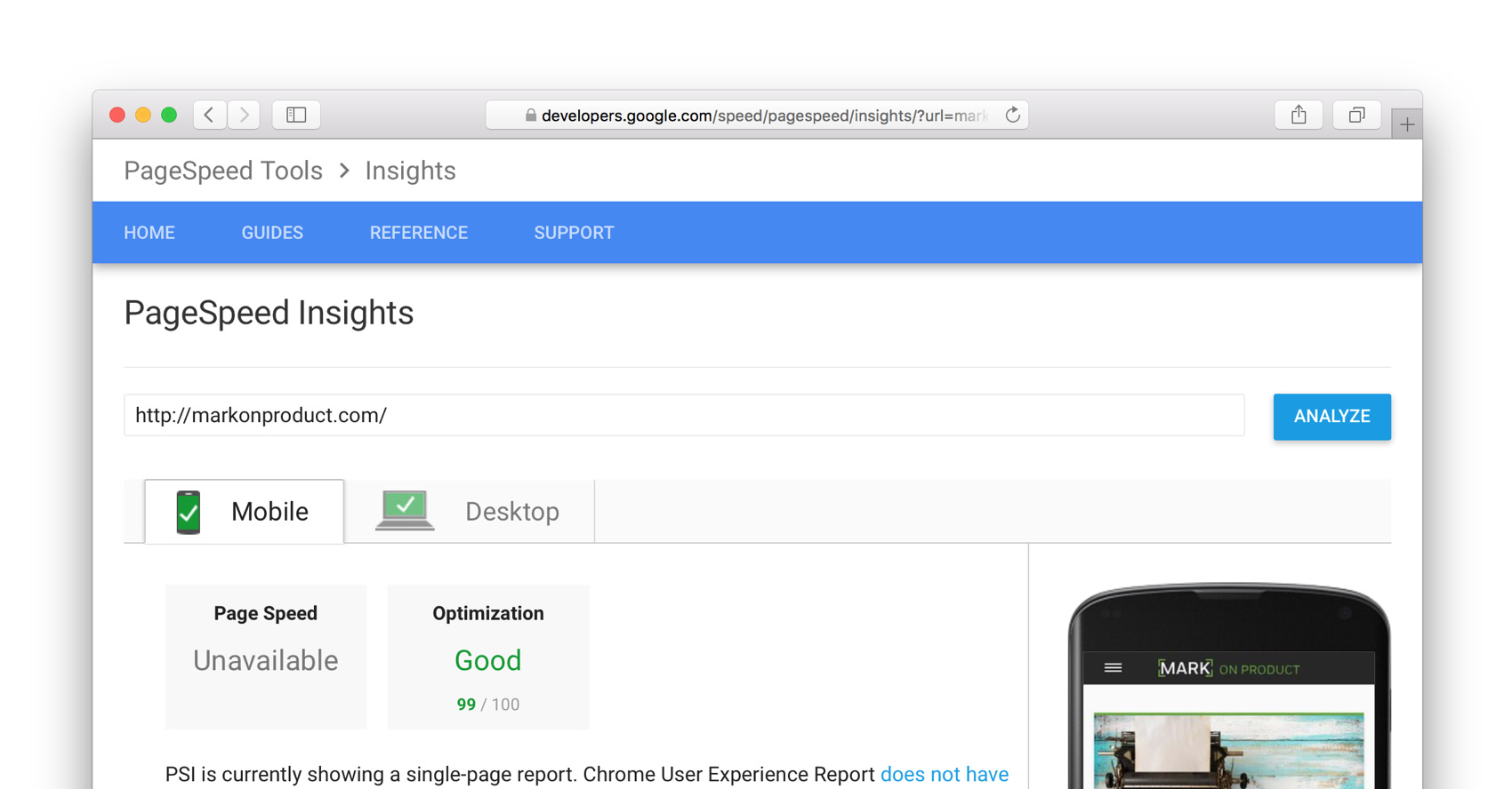 Google PageSpeed Insights